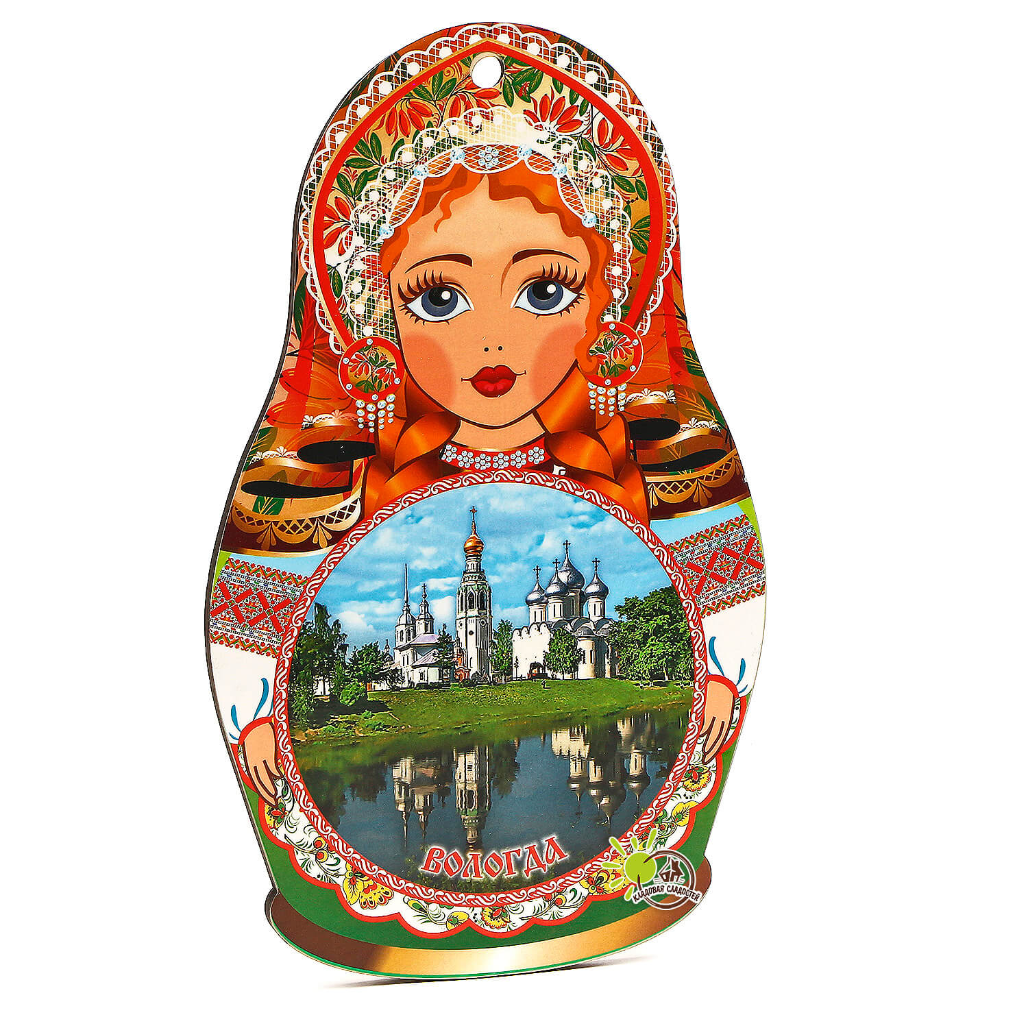 Вологодский сувенир доска Матрёшка Кремль 17х28см.jpg